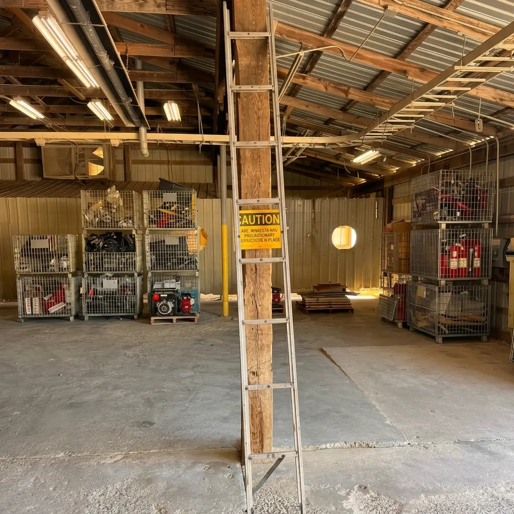 USED ATTIC LADDER 10' DUO-SAFETY