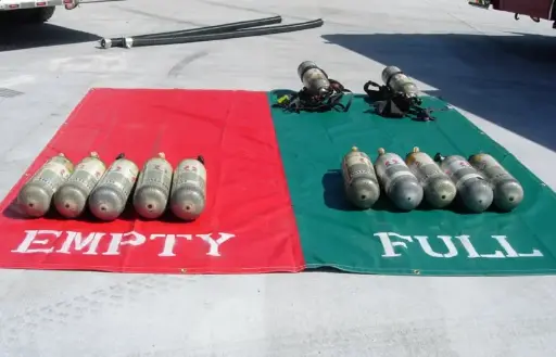 FULL/EMPTY SCBA STAGING TARPS