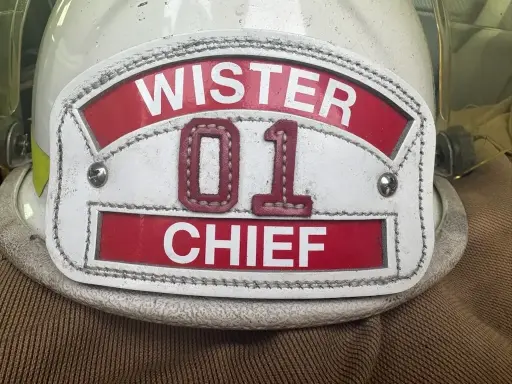 [4"SHIELD_42] LEATHER FRONT, 4" SHIELD